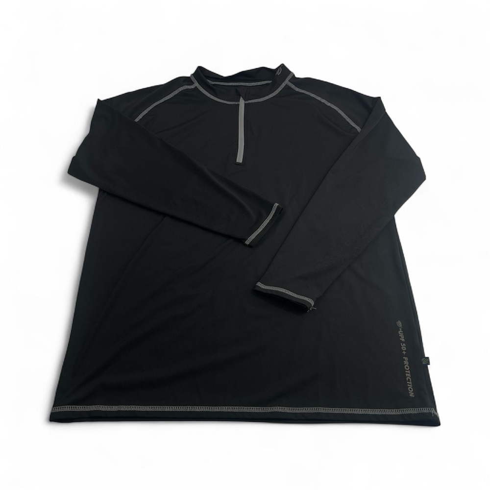 Black Banana Boat UPF 50+ Quarter zip Long Sleeve  Tee
